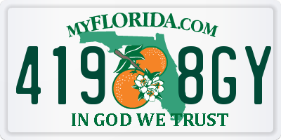 FL license plate 4198GY