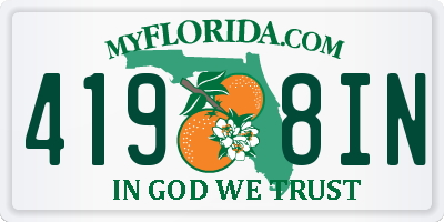 FL license plate 4198IN