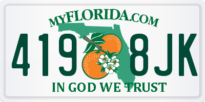 FL license plate 4198JK