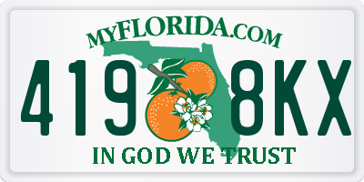 FL license plate 4198KX