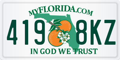 FL license plate 4198KZ