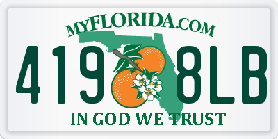 FL license plate 4198LB