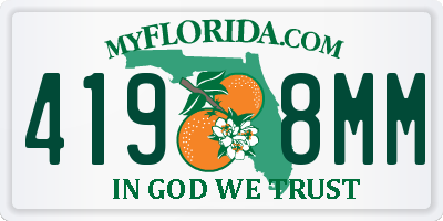 FL license plate 4198MM