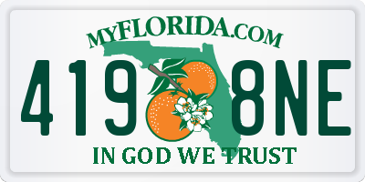 FL license plate 4198NE