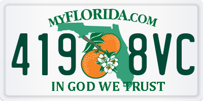 FL license plate 4198VC