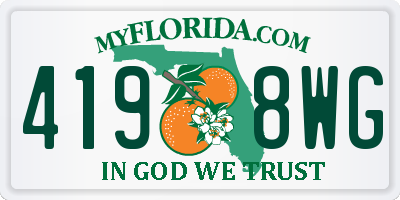 FL license plate 4198WG