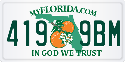 FL license plate 4199BM