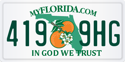 FL license plate 4199HG