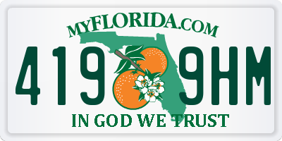 FL license plate 4199HM