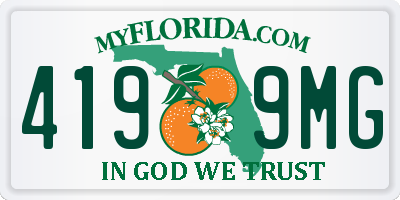 FL license plate 4199MG