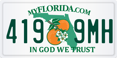 FL license plate 4199MH