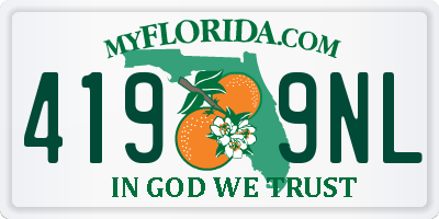 FL license plate 4199NL