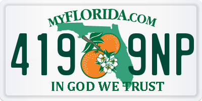 FL license plate 4199NP