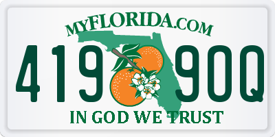 FL license plate 4199OQ