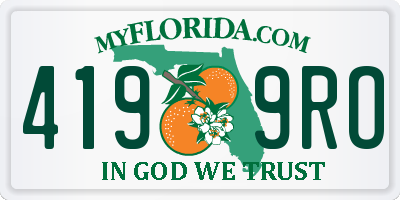 FL license plate 4199RO