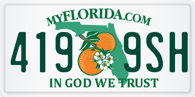 FL license plate 4199SH