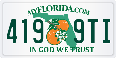 FL license plate 4199TI