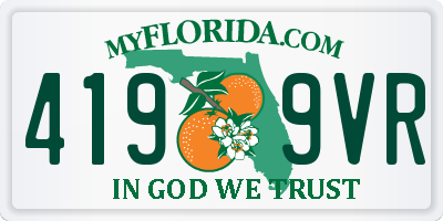 FL license plate 4199VR