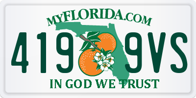 FL license plate 4199VS