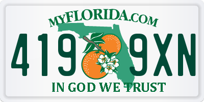 FL license plate 4199XN