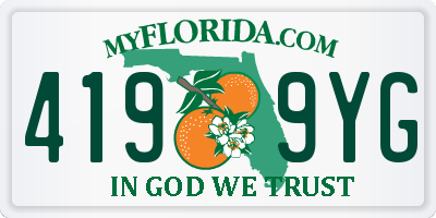 FL license plate 4199YG