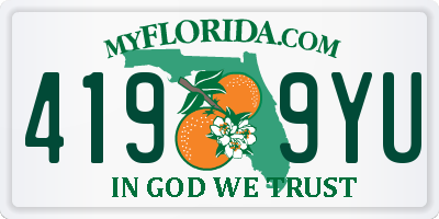 FL license plate 4199YU
