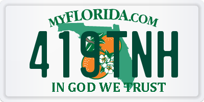 FL license plate 419TNH