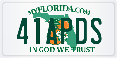 FL license plate 41APDS