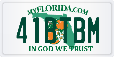 FL license plate 41BTBM