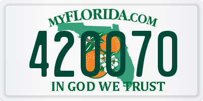 FL license plate 420070