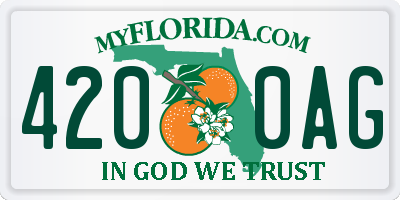FL license plate 4200AG