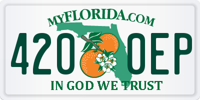 FL license plate 4200EP