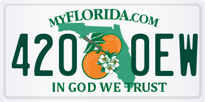 FL license plate 4200EW