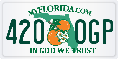 FL license plate 4200GP