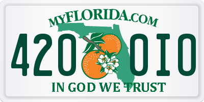 FL license plate 4200IO
