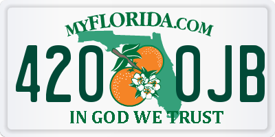 FL license plate 4200JB