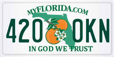 FL license plate 4200KN