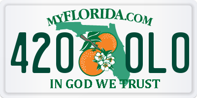 FL license plate 4200LO
