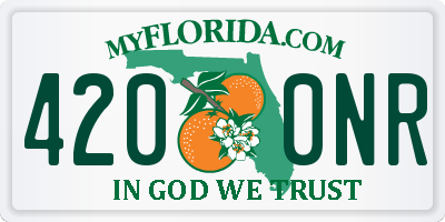 FL license plate 4200NR