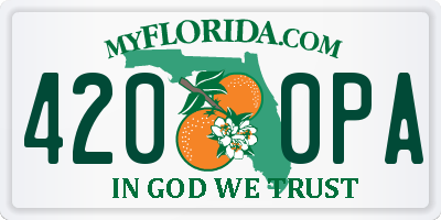FL license plate 4200PA