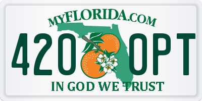 FL license plate 4200PT