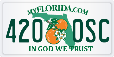 FL license plate 4200SC