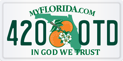 FL license plate 4200TD