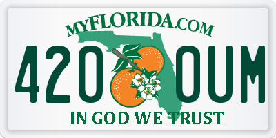 FL license plate 4200UM