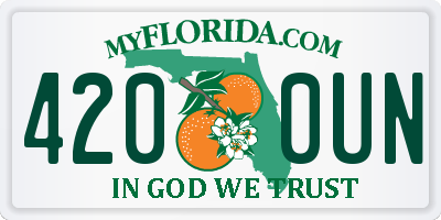 FL license plate 4200UN