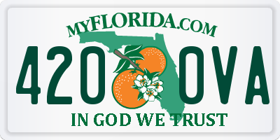 FL license plate 4200VA