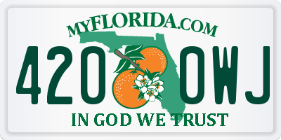 FL license plate 4200WJ