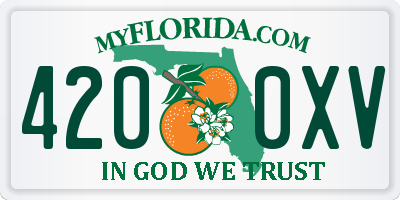 FL license plate 4200XV