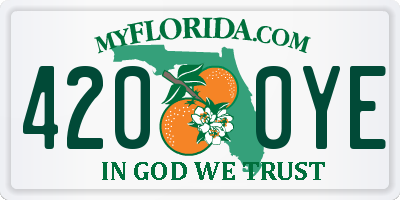 FL license plate 4200YE