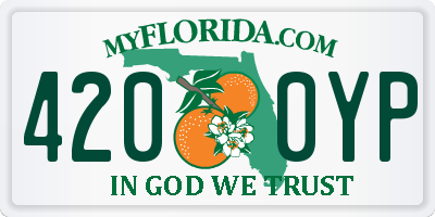 FL license plate 4200YP